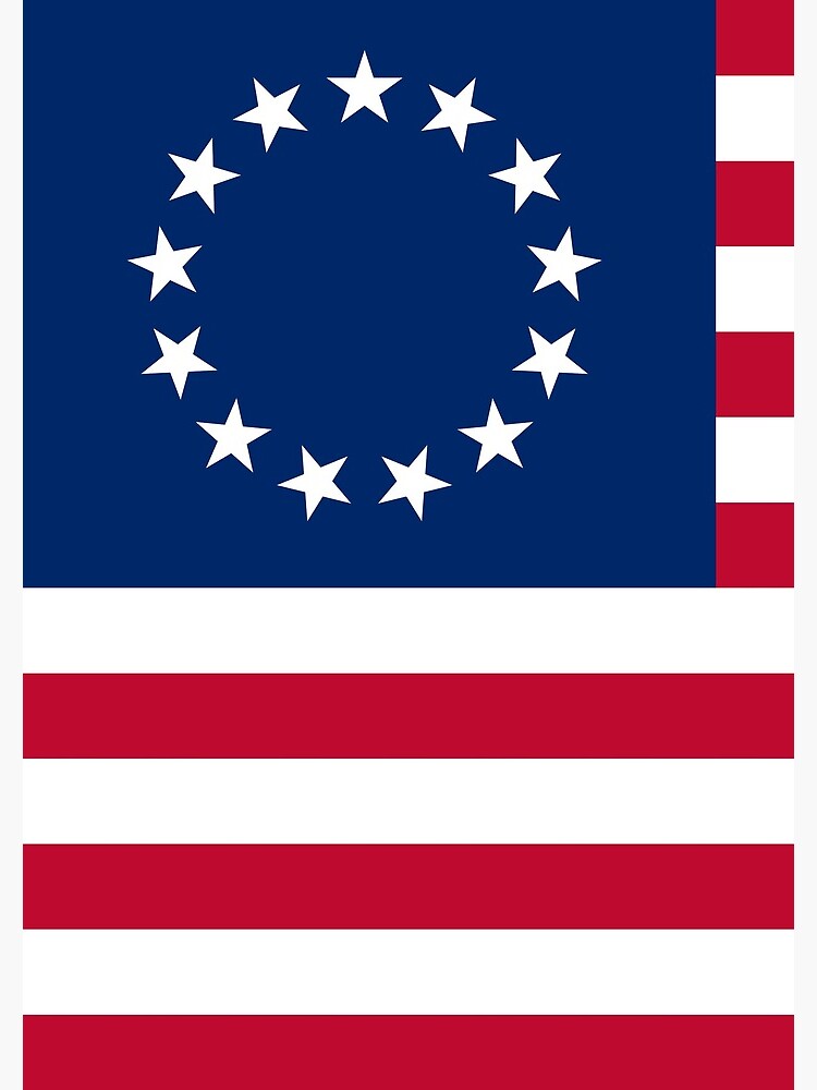 Drapeau américain 13 étoiles 1776