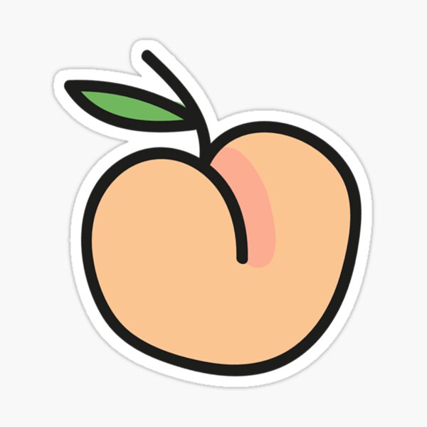 Peachy Bum Sticker 
