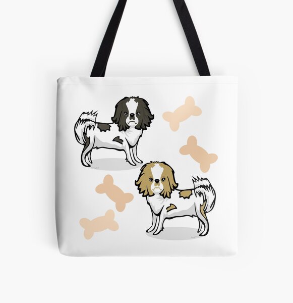 Japanese Chin Dogs All Over Print Tote Bag