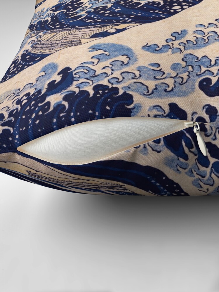 Alternate view of The Great Wave off Kanagawa by Katsushika Hokusai (c 1830-1833) Throw Pillow