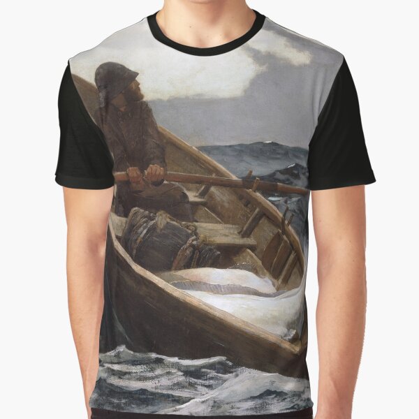 The Fog Warning (Halibut Fishing) by Winslow Homer (1885) Graphic T-Shirt