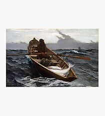 Lámina fotográfica El aviso de niebla (pesca del halibut) por Winslow Homer (1885)