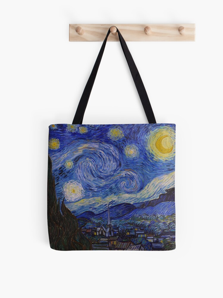 The Starry Night by Vincent van Gogh (1889) Tote Bag for Sale by