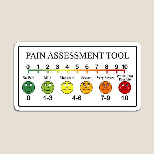 Medical Pain Assessment Tool Chart Magnet