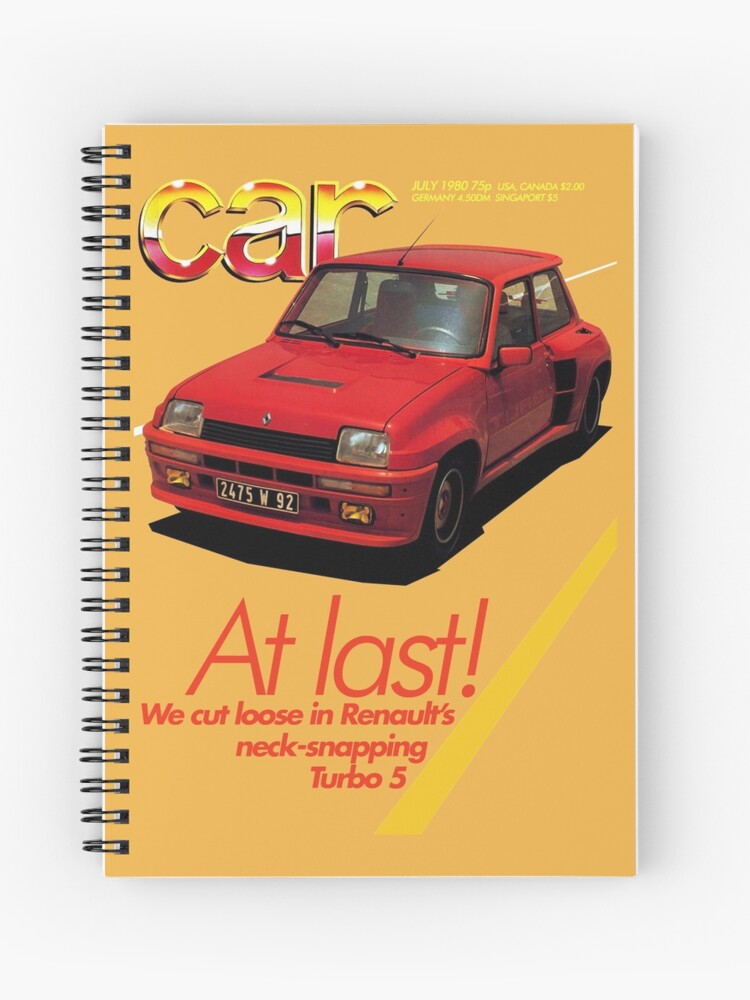 Renault 5 Turbo Spiral Notebook By Throwbackmotors Redbubble