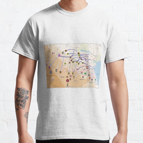 Operation Desert Storm Ground Map (Feb 24-28 1991) Classic T-Shirt