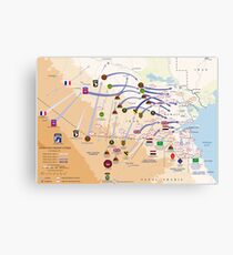 Operation Desert Storm Ground Map (Feb 24-28 1991) Canvas Print