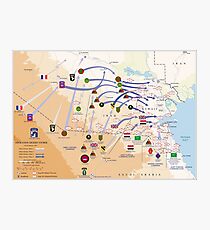 Operation Desert Storm Ground Map (Feb 24-28 1991) Photographic Print