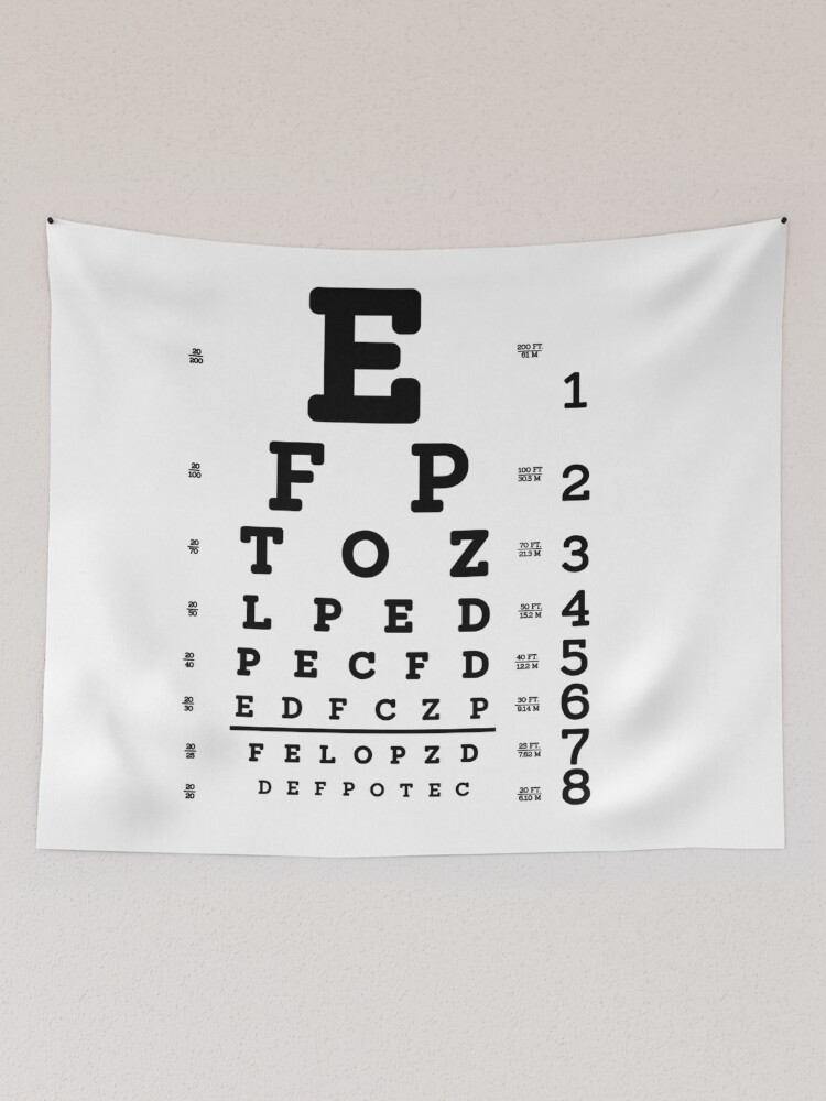 Eye Chart application: (A) Snellen chart display; (B) tumbling E