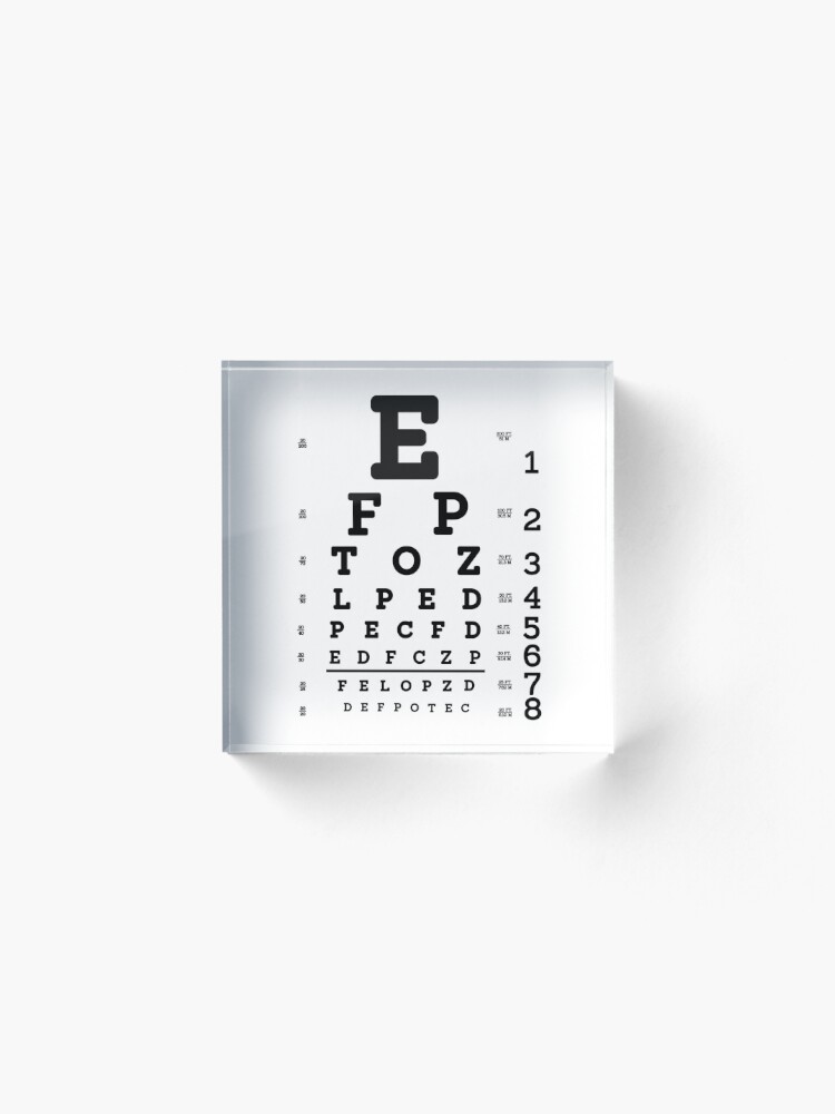 Eye Chart application: (A) Snellen chart display; (B) tumbling E