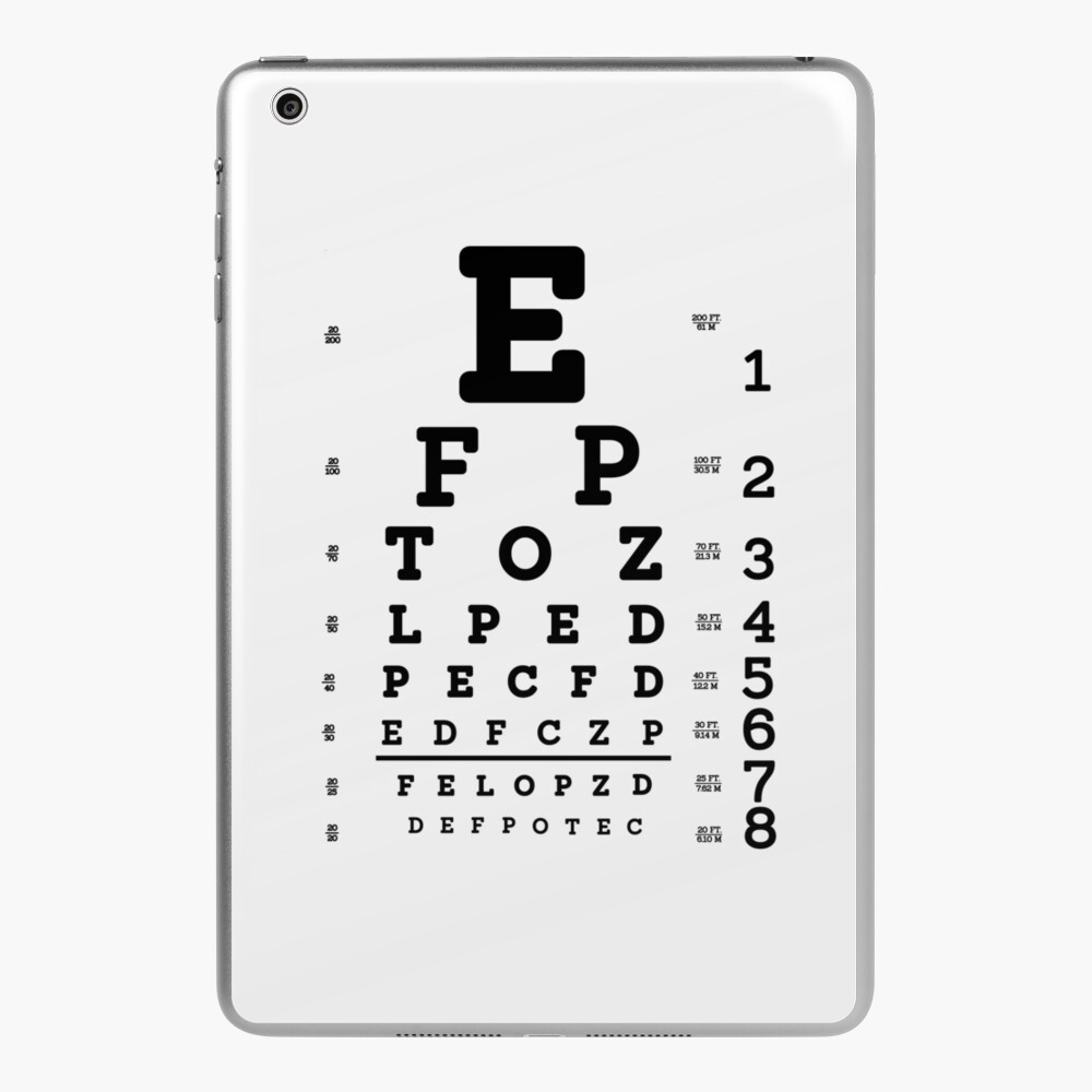 An International Eye Test Chart (circa 1907)