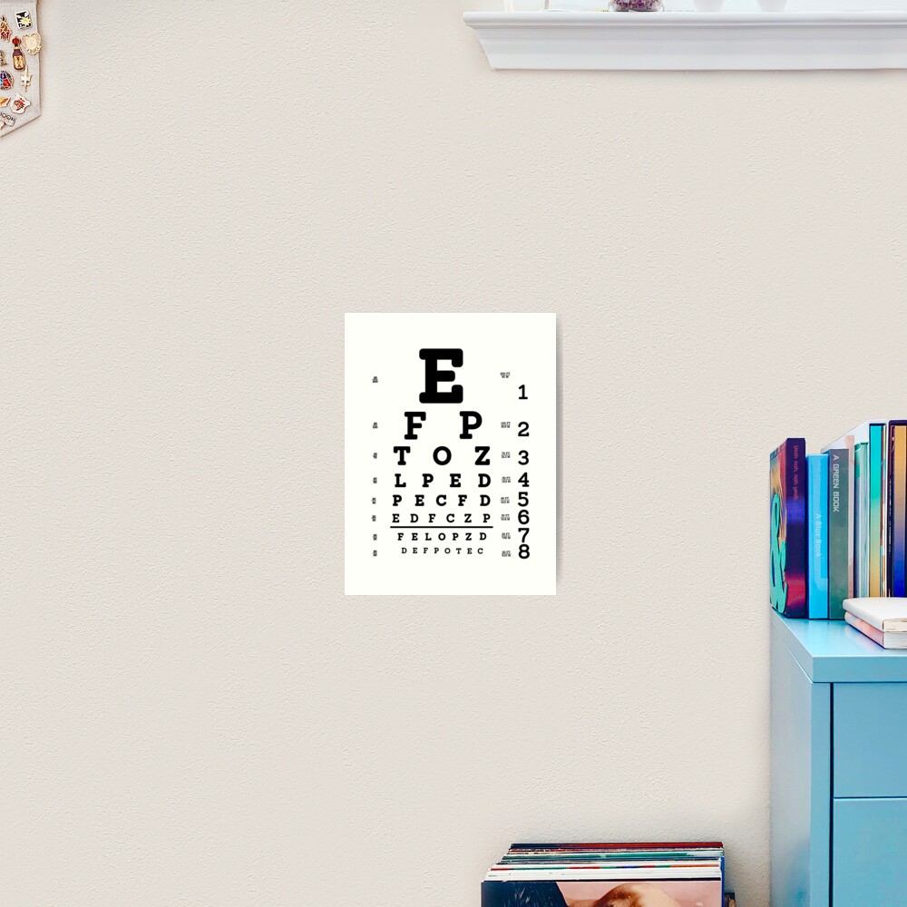"Snellen Eye Chart" Art Print for Sale by allhistory Redbubble