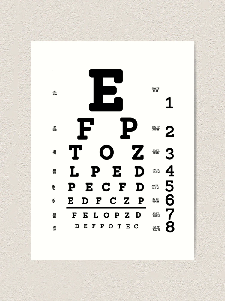 Eye Chart application: (A) Snellen chart display; (B) tumbling E display.