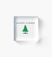 Bloque acrílico Una llamada a la bandera del cielo La bandera de PineTree