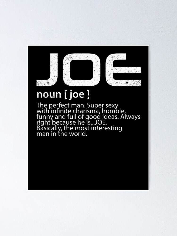 "Average Joe Definition Name Humor America Costume" Poster by