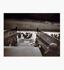 Taxis to Hell and Back World War II Normandy Beach June 6 1944 Photographic Print