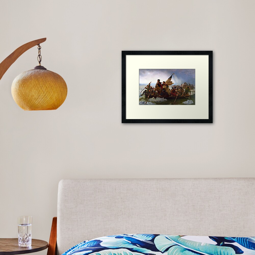 Washington Crossing the Delaware by Emanuel Leutze (1851) Framed Art Print