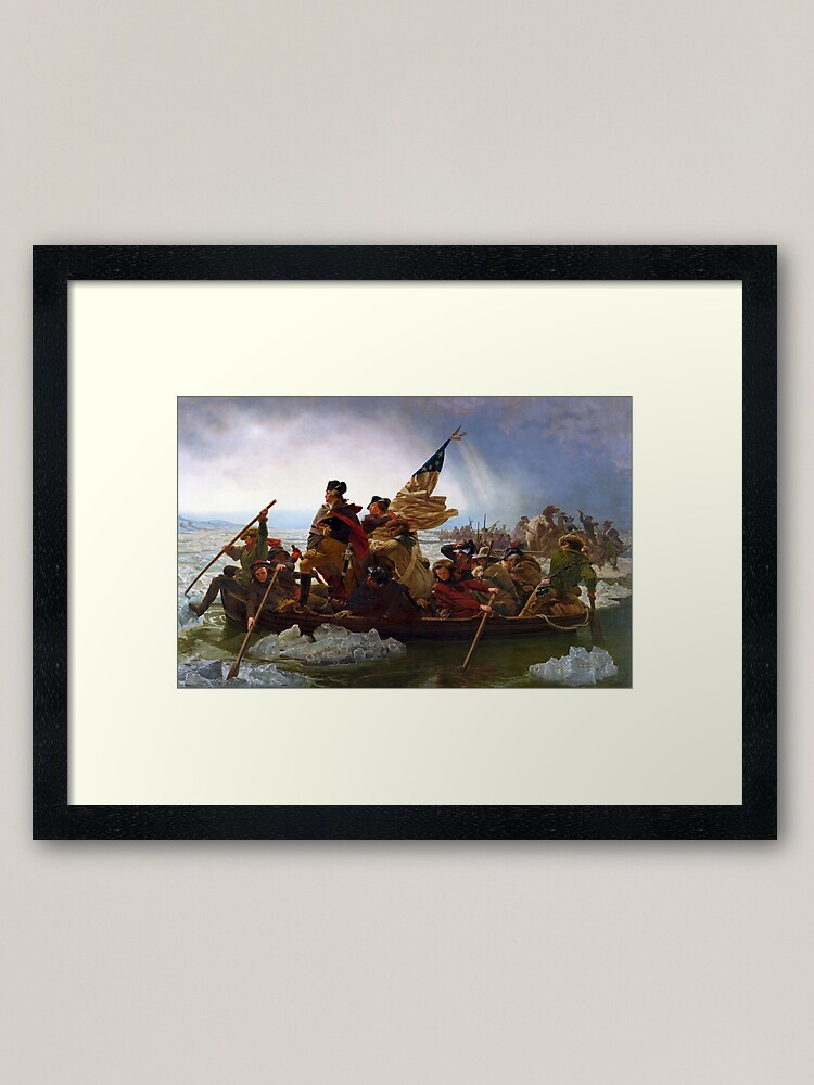 Alternate view of Washington Crossing the Delaware by Emanuel Leutze (1851) Framed Art Print
