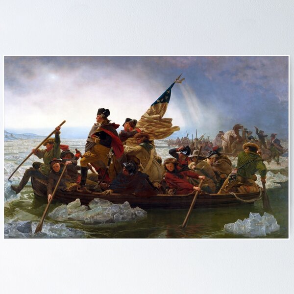 Item preview, Washington Crossing the Delaware by Emanuel Leutze (1851) designed and sold by allhistory.