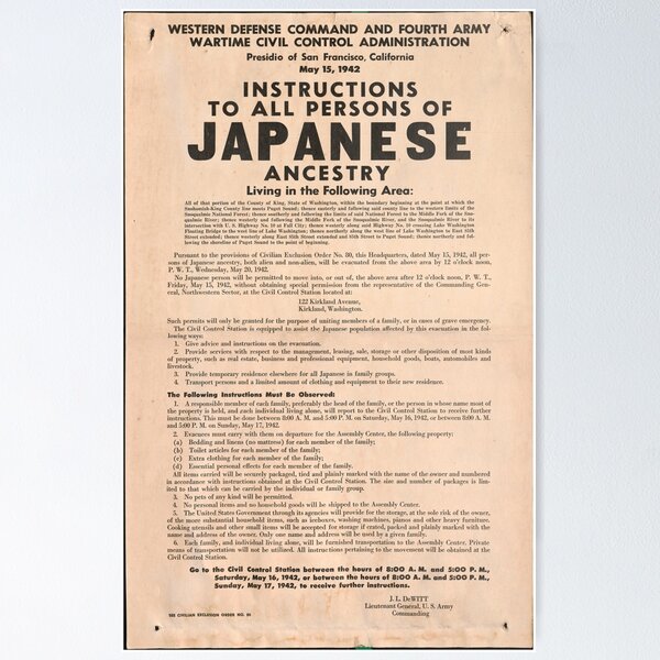 Item preview, World War II Japanese Internment Broadside (May 15, 1942) designed and sold by allhistory.