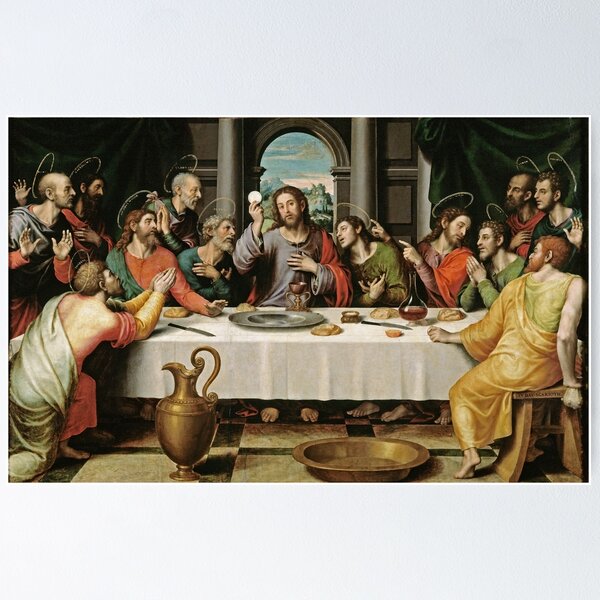 Item preview, The Last Supper (Ultima Cena) by Joan de Joanes (c. 1562) designed and sold by allhistory.