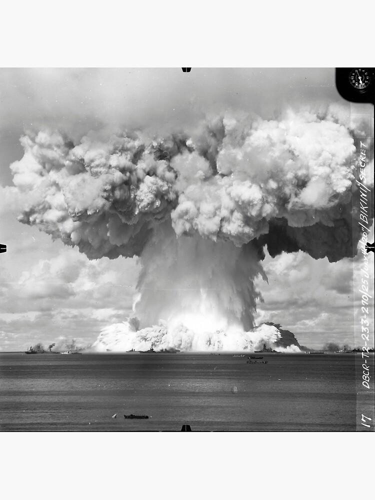 Disover Baker Test atomic explosion Operation Crossroads (July 25 1946) Premium Matte Vertical Poster