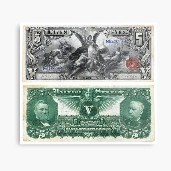 Item preview, $5 (Five Dollar Bill) Silver Certificate Series of 1896 designed and sold by allhistory.