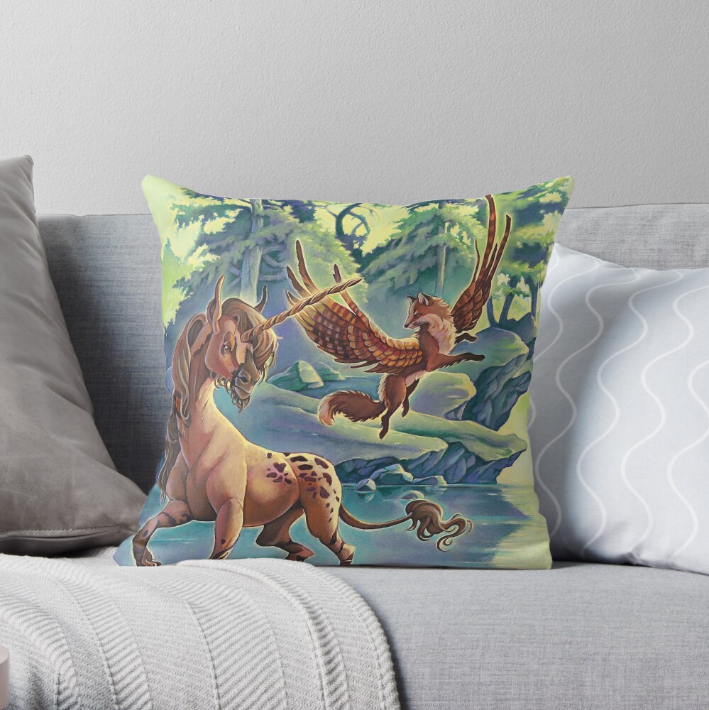 unicorn throw pillow