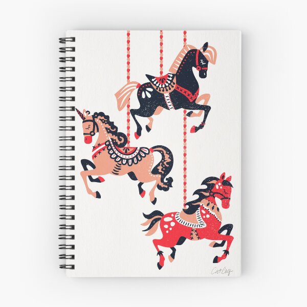 Item preview, Carousel Horses – Red & Black Palette designed and sold by Cat Coquillette.