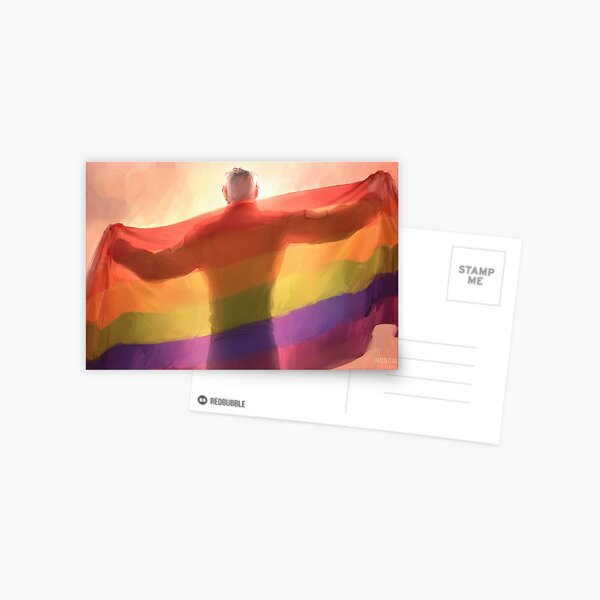 LGBTQ+ Pride Flag Shiro (no text) Postcard