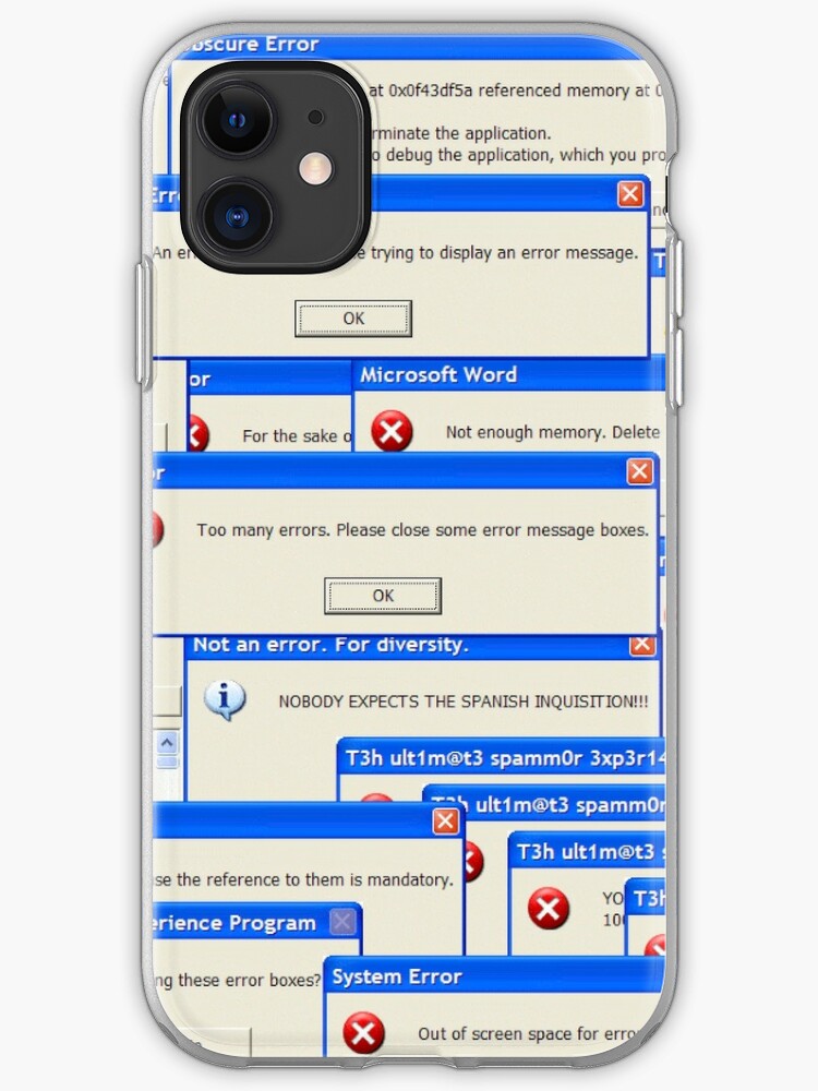 Windows Xp Error Wallpaper Iphone Case Cover By Spider Mayne