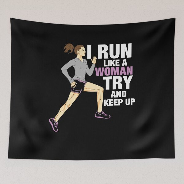 Item preview, I Run Like A Woman Try To Keep Up - funny Shirt designed and sold by Adriancryp.