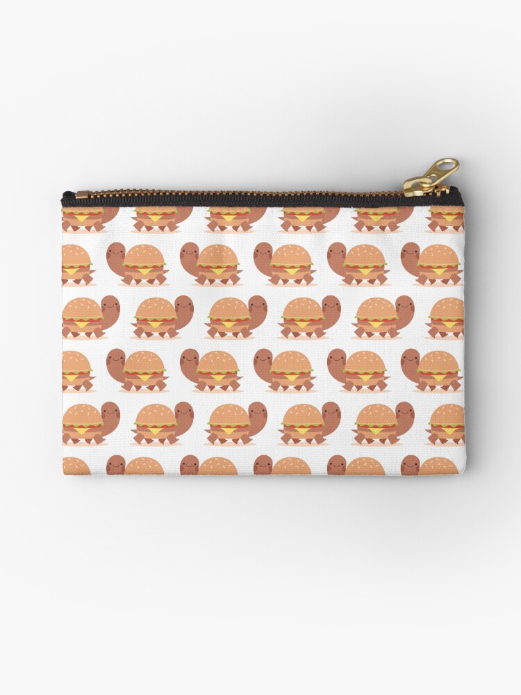 Thumbnail 1 of 4, Zipper Pouch, Burger turtle designed and sold by petitspixels.
