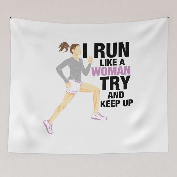 Item preview, I Run Like A Woman Try To Keep Up - funny Shirt designed and sold by Adriancryp.