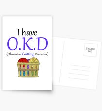 Comedy I Have O.K.D - Obsessive Knitting Disorder Postcards