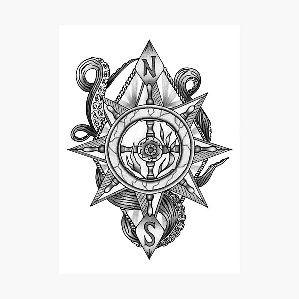 Kraken Compass Photographic Print