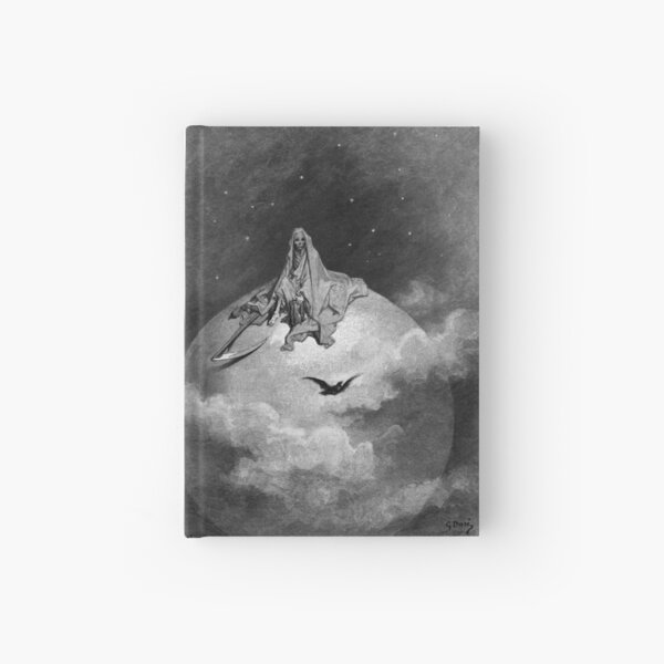 Death and the Moon - The Raven - Gustave Dore Hardcover Journal
