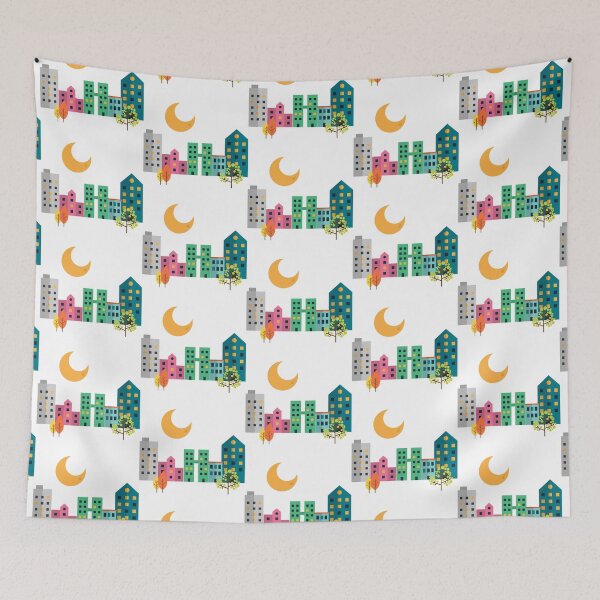 Item preview, City Landscape Pattern Moon Colourful Design designed and sold by Urban Binge.