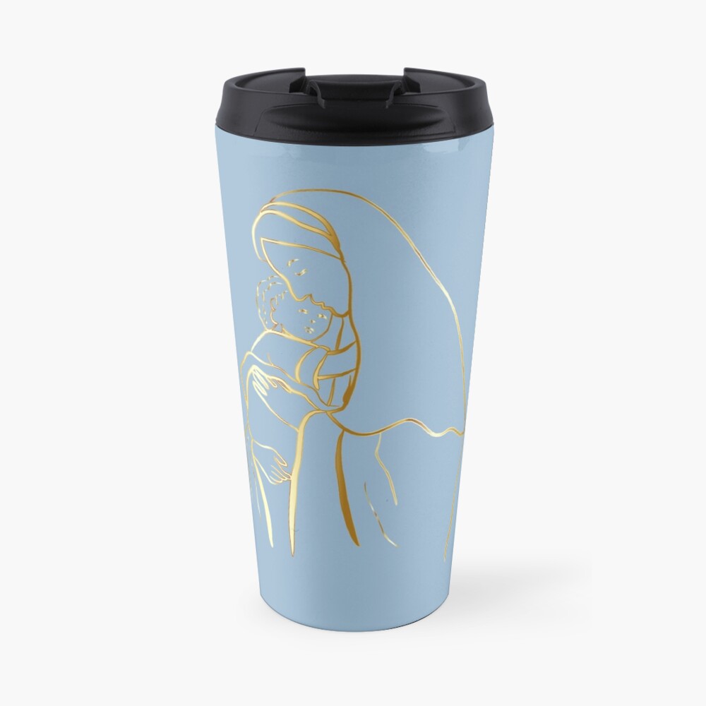 Virgin Mary Mater Dei Travel Coffee Mug