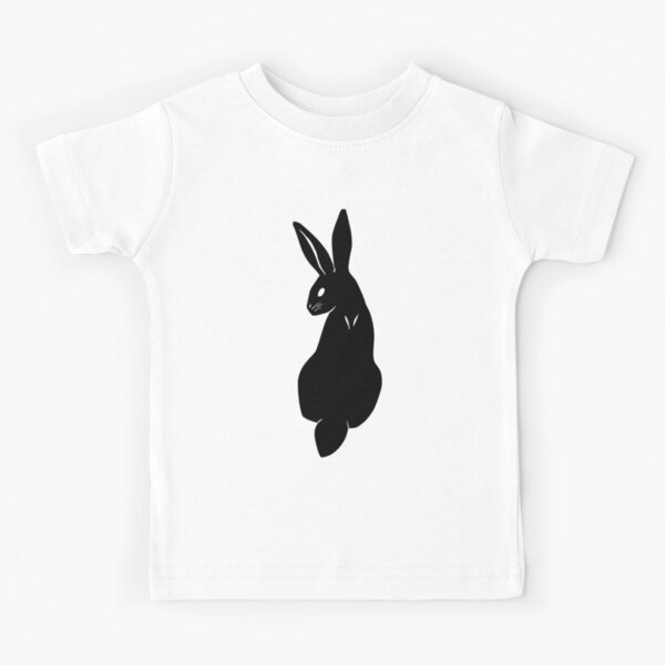 Classy Black Rabbit Silhouette Kids T-Shirt