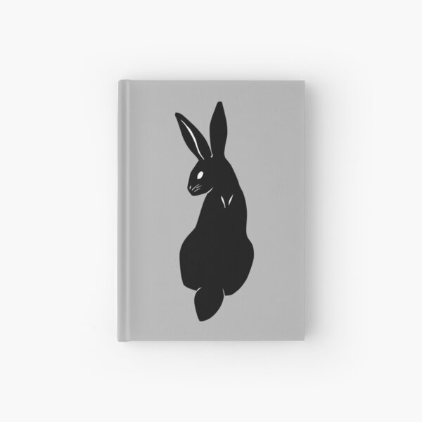Classy Black Rabbit Silhouette Hardcover Journal