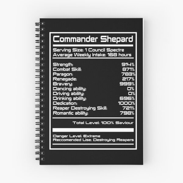 Item preview, Mass Effect - Shepard Stats designed and sold by PantherLilyz.