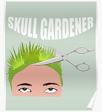 Hairdresser Skull Gardener | Hairstylist Coiffeur Poster