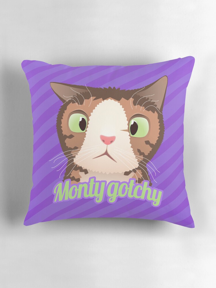 Thumbnail 3 of 4, Pillow, Monty gotchy designed and sold by puzzlepixel.