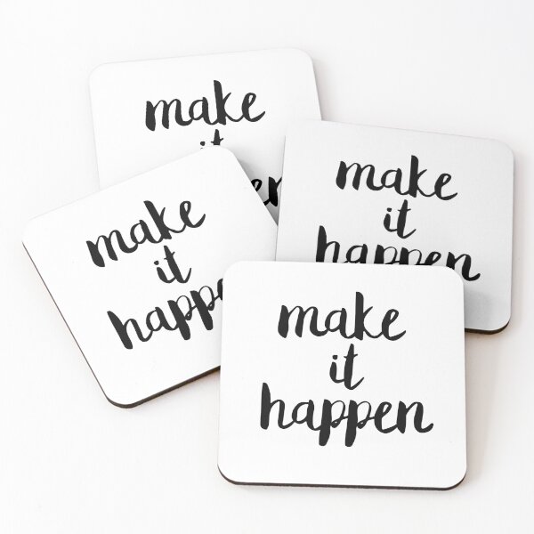 Item preview, Make it Happen Motivational Quote designed and sold by whimseydesigns.