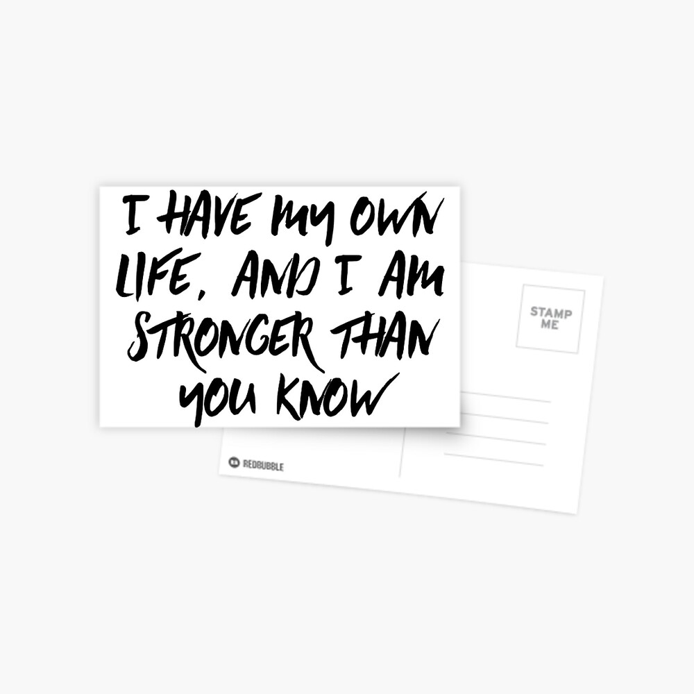 "Lyrics Print" Postcard for Sale by ekschwartz98 Redbubble