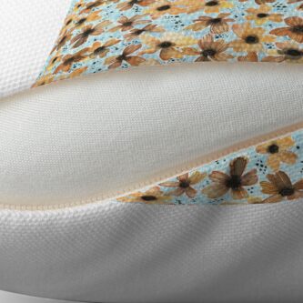 Alternate view of Hand Painted Floral Pattern - There's No Place Like Home Floor Pillow