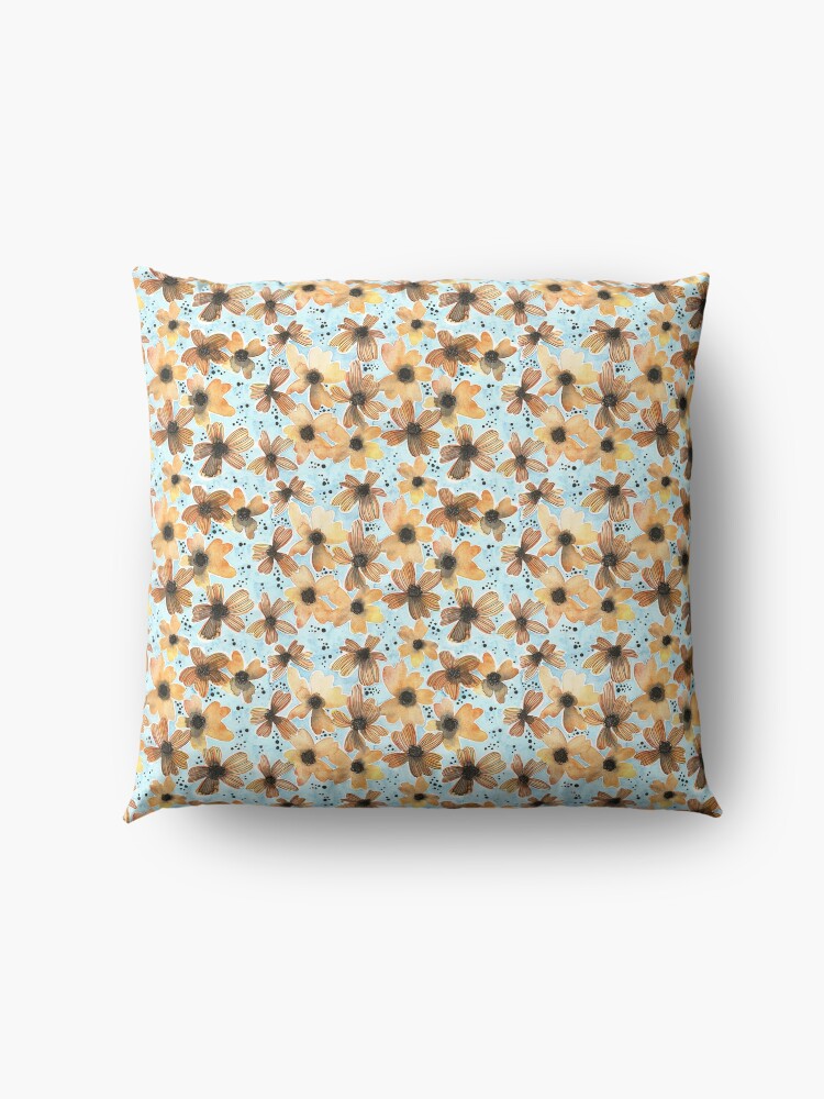 Alternate view of Hand Painted Floral Pattern - There's No Place Like Home Floor Pillow