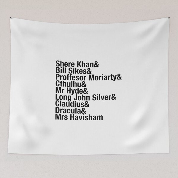Item preview, Literatures Greatest Villains from the past, Bookworm typography list designed and sold by azule1.