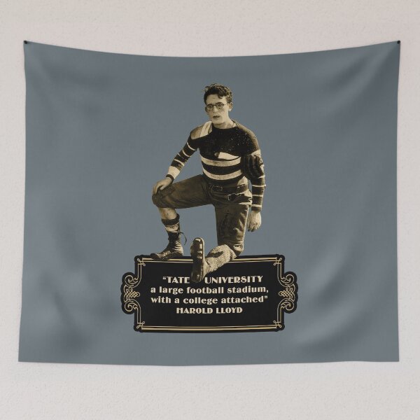 Item preview, Harold Lloyd Quotes: “Tate University A Large Football Stadium, With A College Attached” designed and sold by TIGERDAVER.